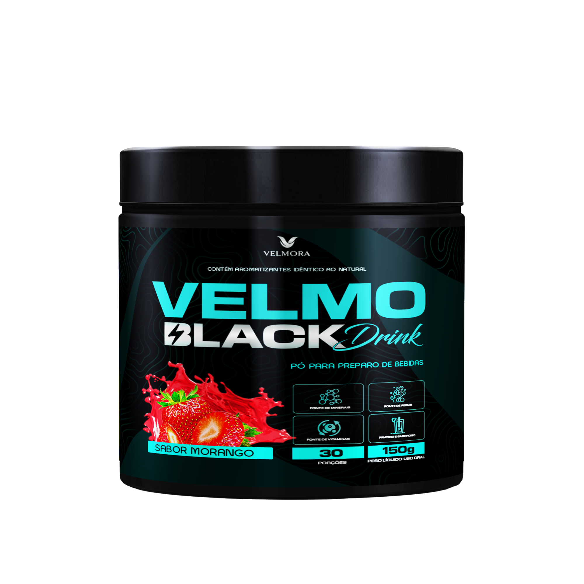 Velmo Black Drink - Morango 1 Mês - 40% de Desconto